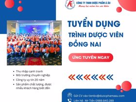 TUYỂN DỤNG TRÌNH DƯỢC VIÊN KHU VỰC ĐỒNG NAI